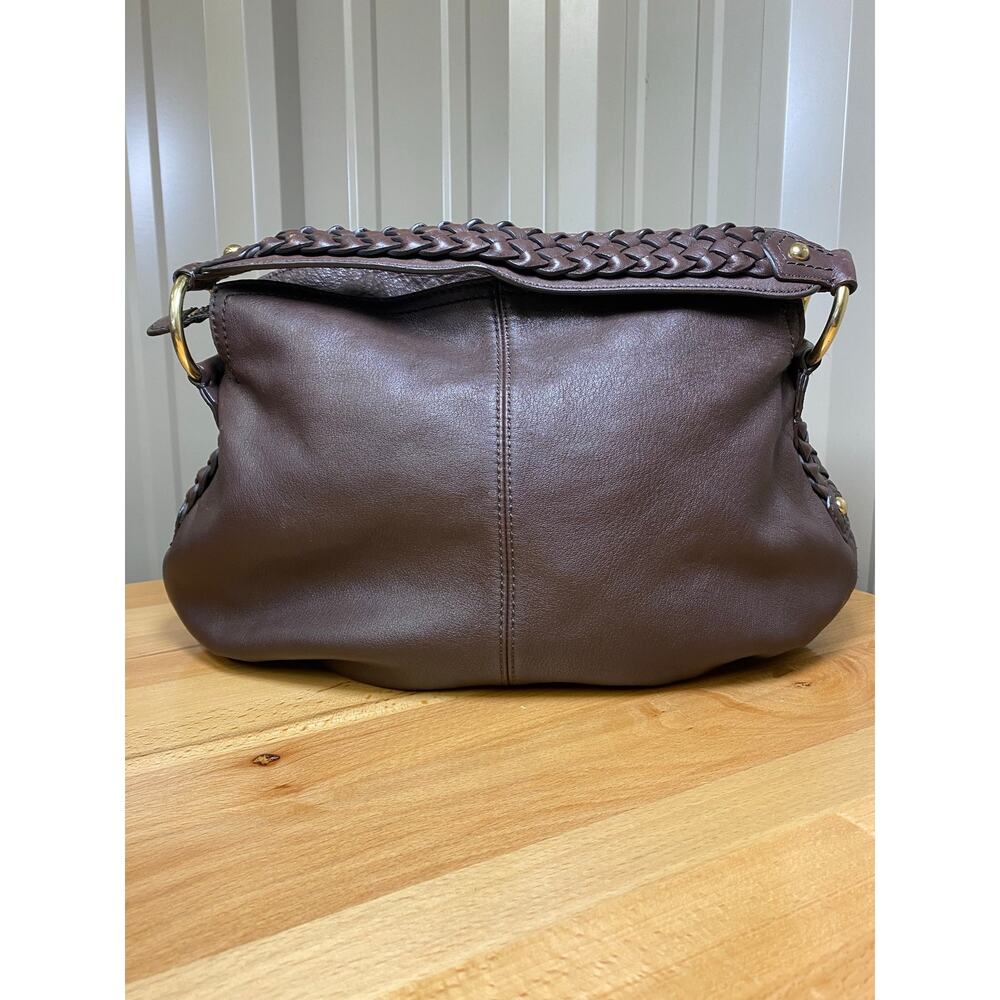 Banana Republic Brown Cow Leather Hobo Bag